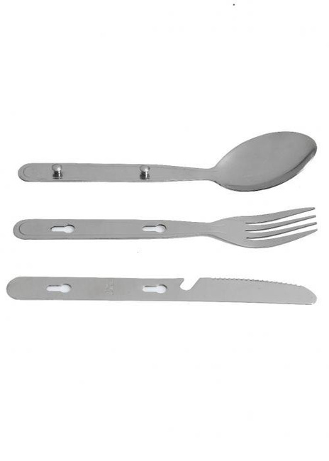 SET DE TACÂMURI PENTRU CAMPING - 3 PIESE - OȚEL INOXIDABIL
