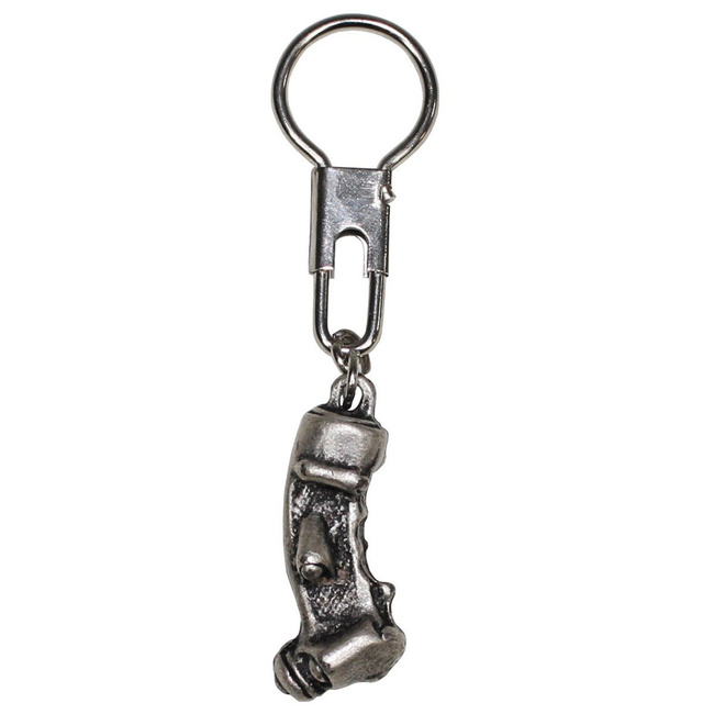 Key chain, ring, trinket, joystick, silver