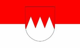 FLAG 30 x 46 cm with wooden stick FRANCONIA HERALDRY