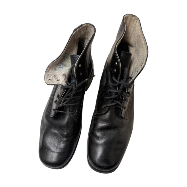 Ghete din piele cu siret - Surplus Militar Armata Romana - Negre - In stare buna