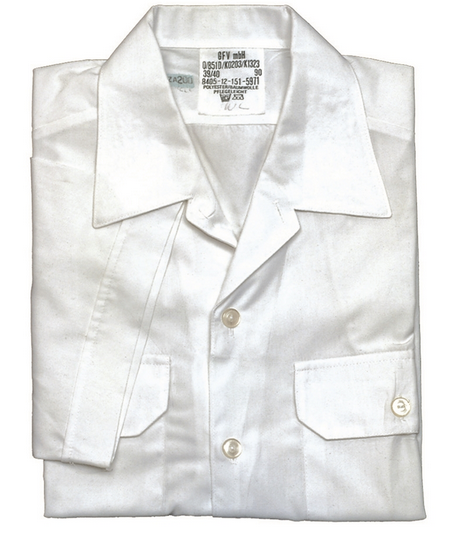 German White Service Shirt Short Sleeve Used