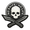 PATCH NO KNIFE - NO LIFE 3D PVC - NEGRU/ALB - M-TAC