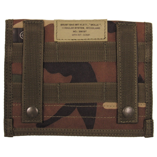 Chest Pouch w/velcro, "Molle", woodland