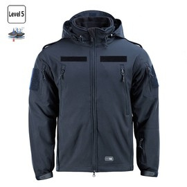 JACHETA IARNA SOFTSHELL CU CAPTUSEALA - M-TAC - BLEUMARIN - CU PANOURI VELCRO SI EPOLETI