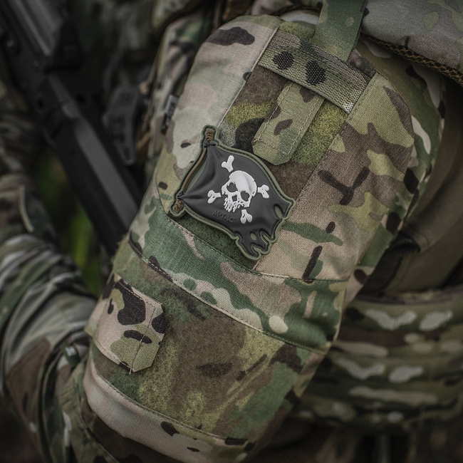 PATCH JOLLY ROGER PVC - OLIVE/NEGRU - M-TAC