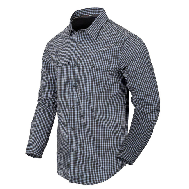 COVERT CONCEALED CARRY SHIRT - PHANTOM GREY CHECKERED - HELIKON