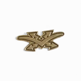 Rank Insignia - Anti-Aircraft Gunner / Anti-Aircraft Artillery - Hungarian Army Military Surplus - Silver - Like New