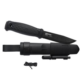 CUTIT CU LAMA NEAGRA GARBERG - CU KIT DE SUPRAVIEȚUIRE (C) - MORAKNIV® - NEGRU (ID 13915)