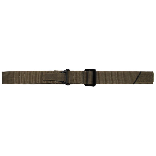 Belt "Mission", coyote tan, metal buckle, 4.5 cm wide