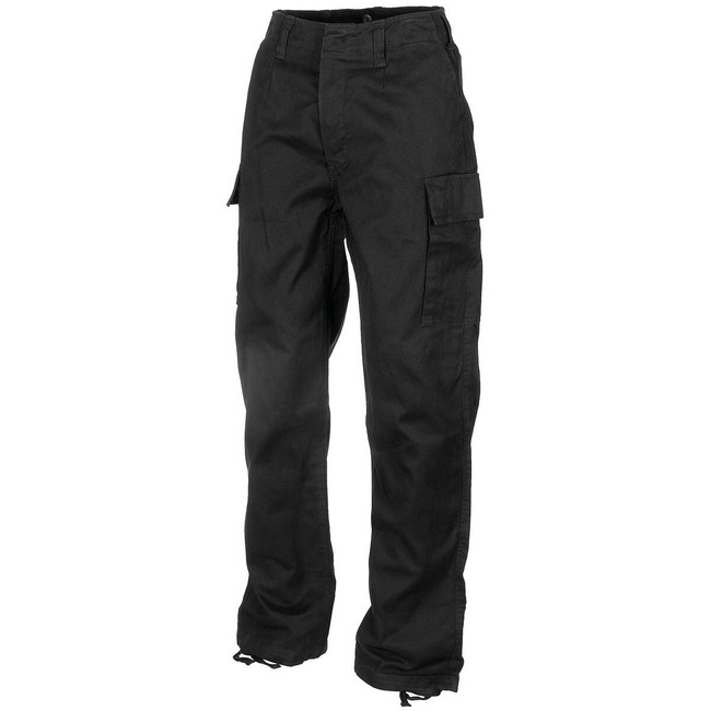 STONEWASHED MOLESKIN PANTS - BLACK - MFH