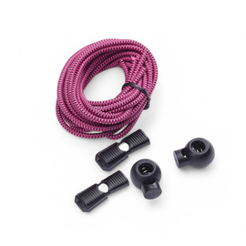 SHOE LACES KIT - QUICK ELASTIC - 150 CM - FUCHSIA/BLACK - ELBRUS