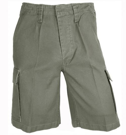 SHORT PANTS GERMAN MOLESKIN STONE-WASHED IMPORT OLIVE