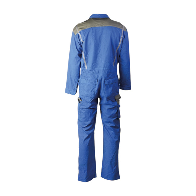 PROTECTIVE OVERALL - TECASAFE ISO 11612:2008 - GERMAN ARMY MILITARY SURPLUS - BLUE - USED