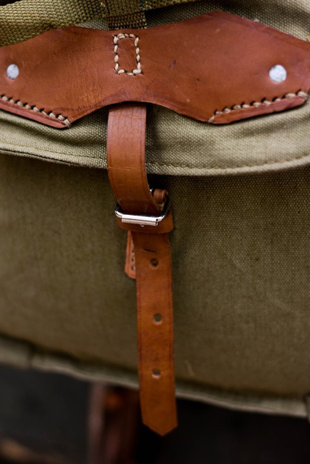 Ranita militara din panza - Armata Romana (Razboiul rece) - produs rar vintage - Verde OD - Ca noua