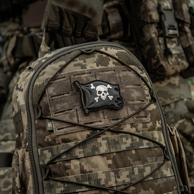 PATCH JOLLY ROGER PVC - NEGRU - M-TAC