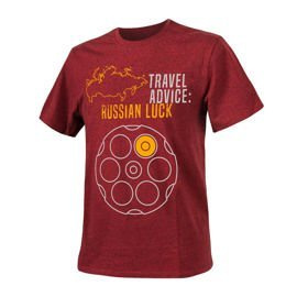 TRICOU T-SHIRT (TRAVEL ADVICE RUSSIAN LUCK) rosu