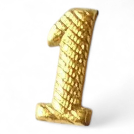 Numar metalic - 1 - Auriu - Surplus Militar Armata Ungariei - Ca nou