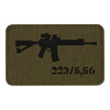 PATCH AR-15 223/5.56 LASER CUT - RANGER GREEN/NEGRU - M-TAC