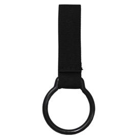 Flashlight Holder, black, w/loop, nylon clip