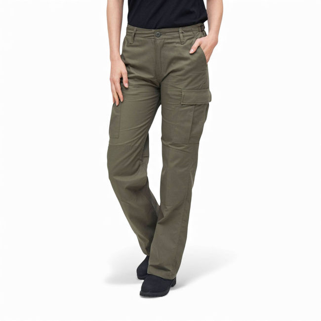 Pantaloni BDU pentru femei - Ripstop - Verde Olive - Brandit