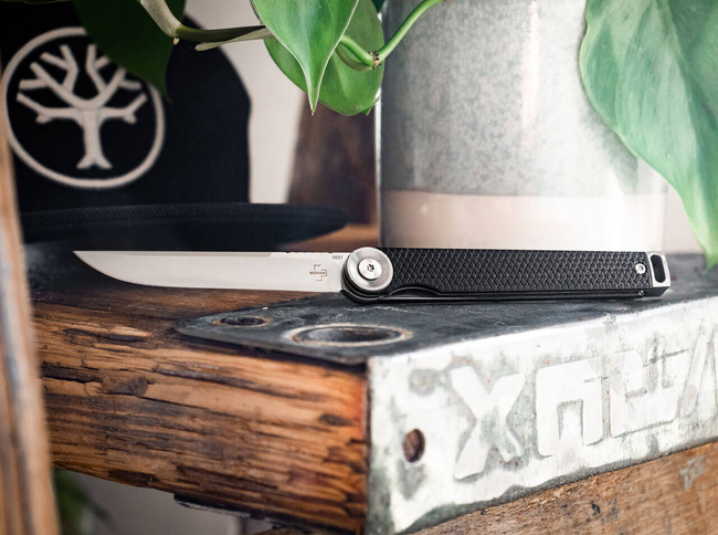 CUTIT DE BUZUNAR CU MANER DIN G10 - "KAIZEN" - Böker® Plus - NEGRU