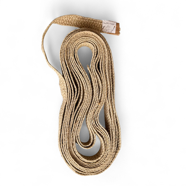 Plain braided jute band - 1m - Romanian Army Military Surplus - Natural beige - In Good Condition