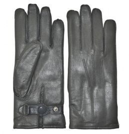 GLOVES GENUINE GERMAN POLICE LEATHER GREY