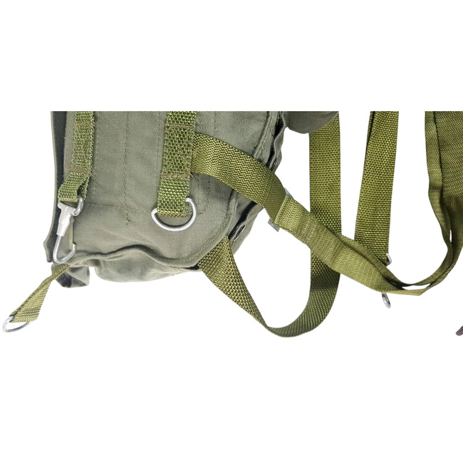 CANVAS BAG FOR PROTECTIVE MASK - MP4 - 1970'S - POLISH ARMY MILITARY SURPLUS - GREEN OD - USED