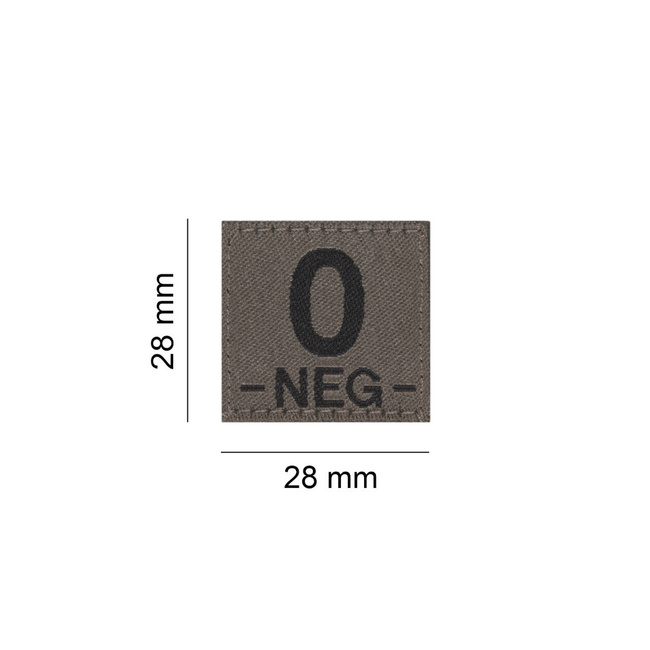 BLOOD GROUP PATCH - 0 NEG - DESERT - CLAWGEAR