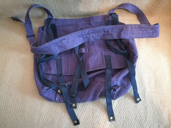 Sac militar de merinde albastru, post-WWII, Surplus Armata Romana - Ca nou