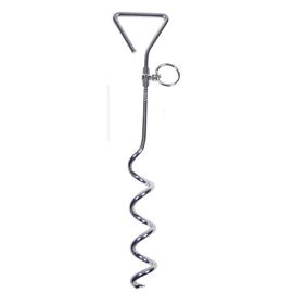 Spiral tent peg, nail, metal, 40 cm