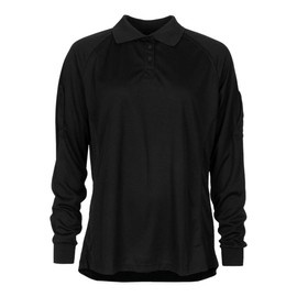 TRICOU POLO NEGRU CU MANECA LUNGA PENTRU FEMEI - SURPLUS MILITAR DE LA ARMATA BRITANICA - CA NOU