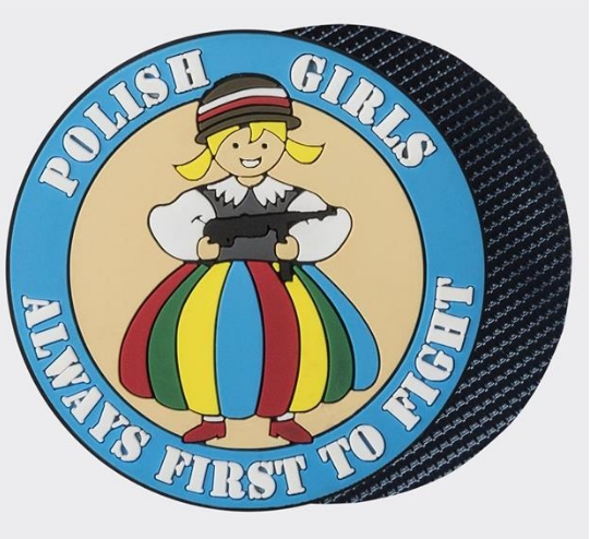 Plasture, emblema, sigla POLISH GIRLS - Patch - PVC - albastru