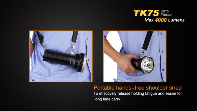 Flashlight Fenix TK75, water resistant