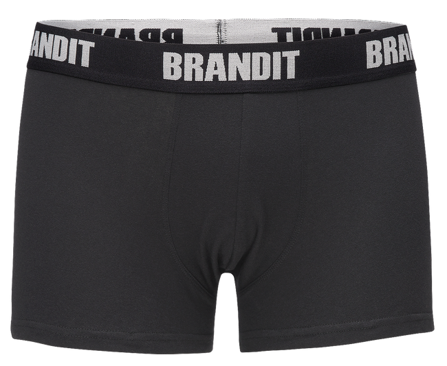 LOGO BOXERS - WHITE/BLACK - BRANDIT (2/PACK)