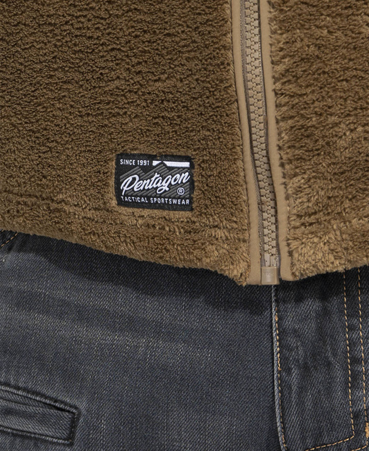 FULL ZIP FLEECE SWEATER - GRIZZLY - PENTAGON® - CAMO GREEN