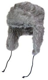 WINTER CAP RUSSIAN STYLE TSCHAPKA GREY