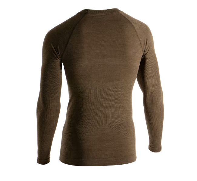 TRICOU CU MANECA LUNGA MERINO FARA CUSATURI - STONEGREY OLIVE