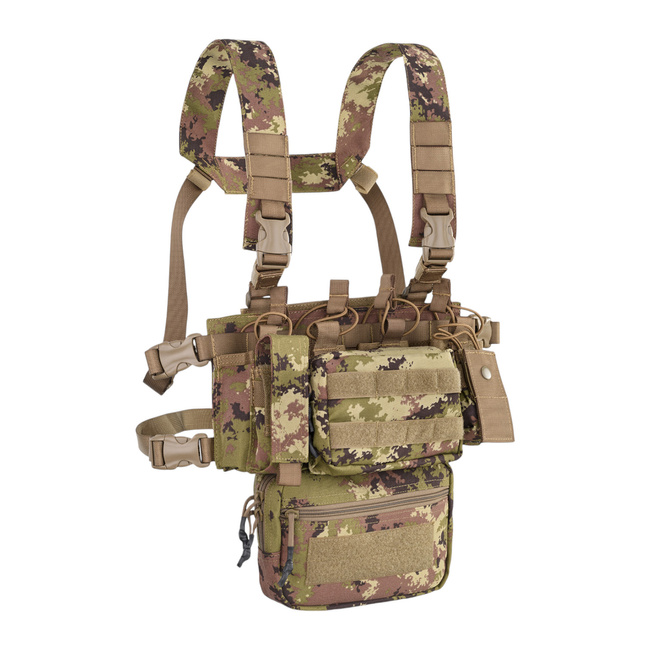 VESTA TACTICA - COMBO MINI CHEST RIG 900D POLY MOLLE - ITALIAN CAMO - DEFCON 5