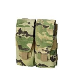 BUZUNAR, POUCH DUBLU PENTRU INCARCATOARE - M4+AK - DEFCON 5 - MULTICAMO