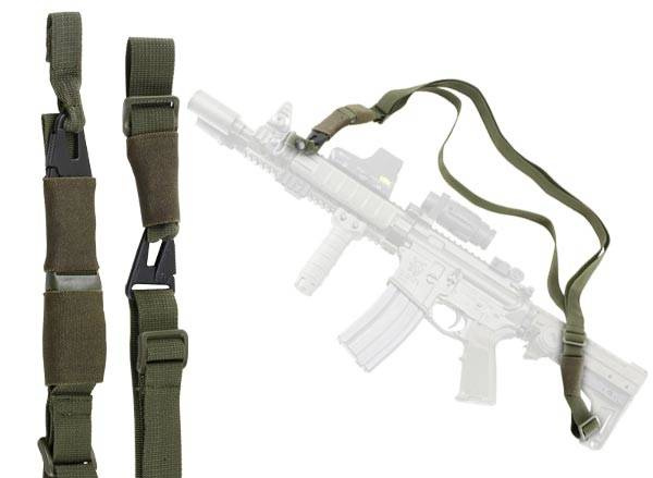 TACTICAL ASSAULT SLING - 2 POINTS - Defcon 5® - OD GREEN