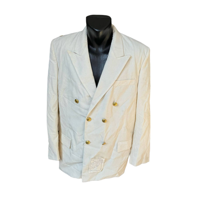 COSTUM ALB (Ecru) PENTRU CEREMONIE - SURPLUS MILITAR ARMATA ROMANA - IN STARE BUNA