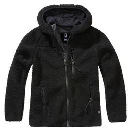 Jacheta Teddyfleece cu gluga pentru femei - neagra - Brandit