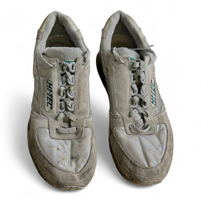 SPORTS SHOES - HI TEC - SILVER SHADOW - BRITISH ARMY MILITARY SURPLUS - WHITE - USED