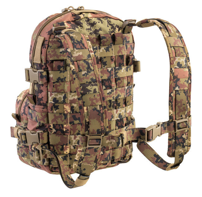 TACTICAL VEST FOR BALLISTIC PLATES - WITH INTEGRATED BACKPACK - Defcon 5® - COYOTE TAN