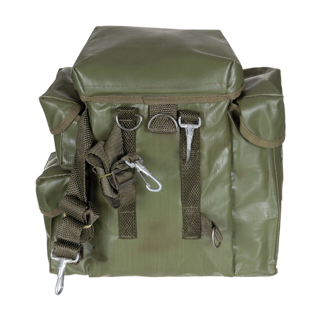 PVC BAG FOR PROTECTIVE MASK - POLISH ARMY MILITARY SURPLUS - GREEN OD - USED