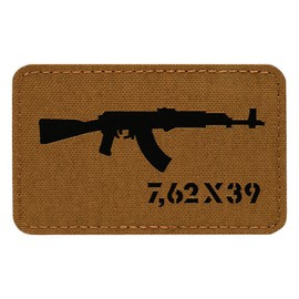 PATCH AKM 7,62 x 39 LASER CUT - COYOTE/NEGRU - M-TAC