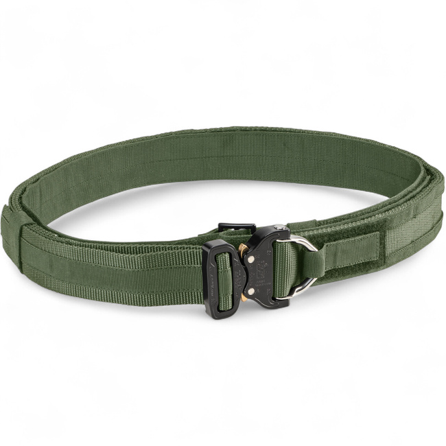 Double tactical belt with Austrialpin buckle - Low Profile - DEFCON 5 - OD Green