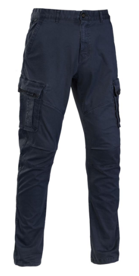 LONG CARGO PANTS - NAVY BLUE MELANGE - DEFCON 5
