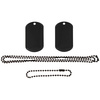 US medallion/Stainless steel dog tags/Dog tags with chain, black